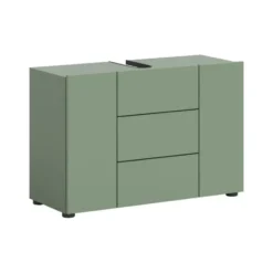 Hioshop Vira wastafel 3 deuren stoffig groen