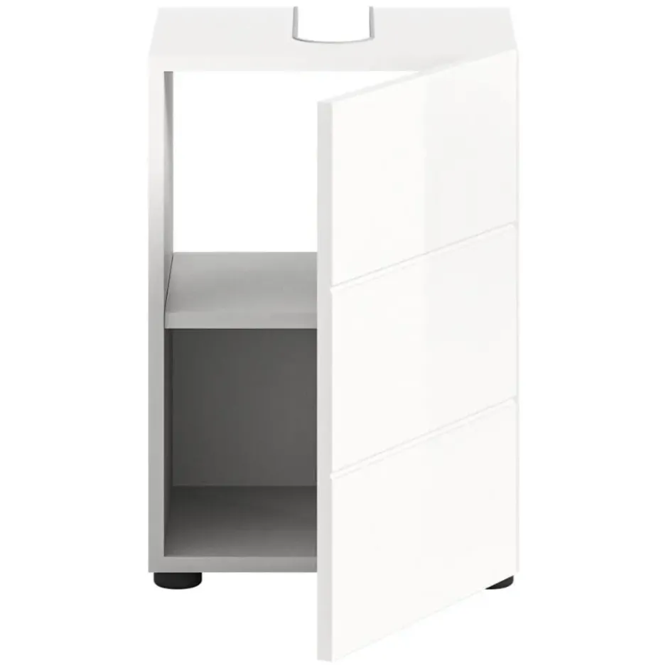 Hioshop Vira wastafel 1 deur wit hoogglans- wit