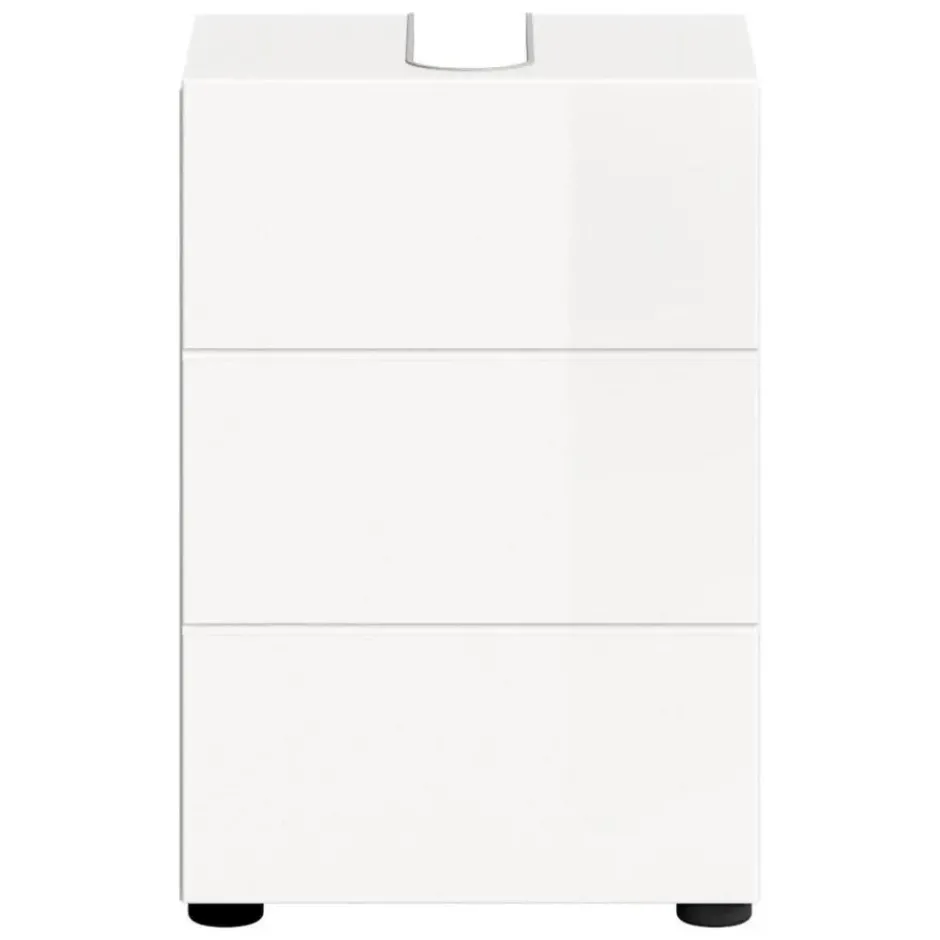 Hioshop Vira wastafel 1 deur wit hoogglans- wit