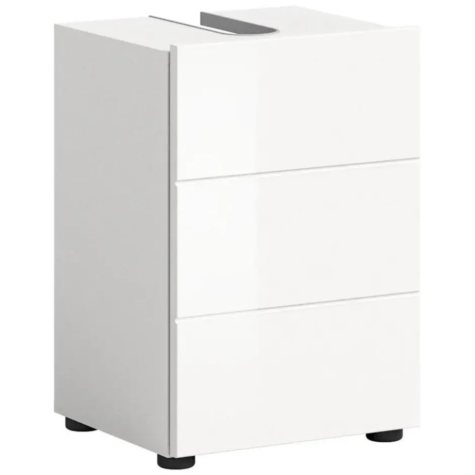 Hioshop Vira wastafel 1 deur wit hoogglans- wit