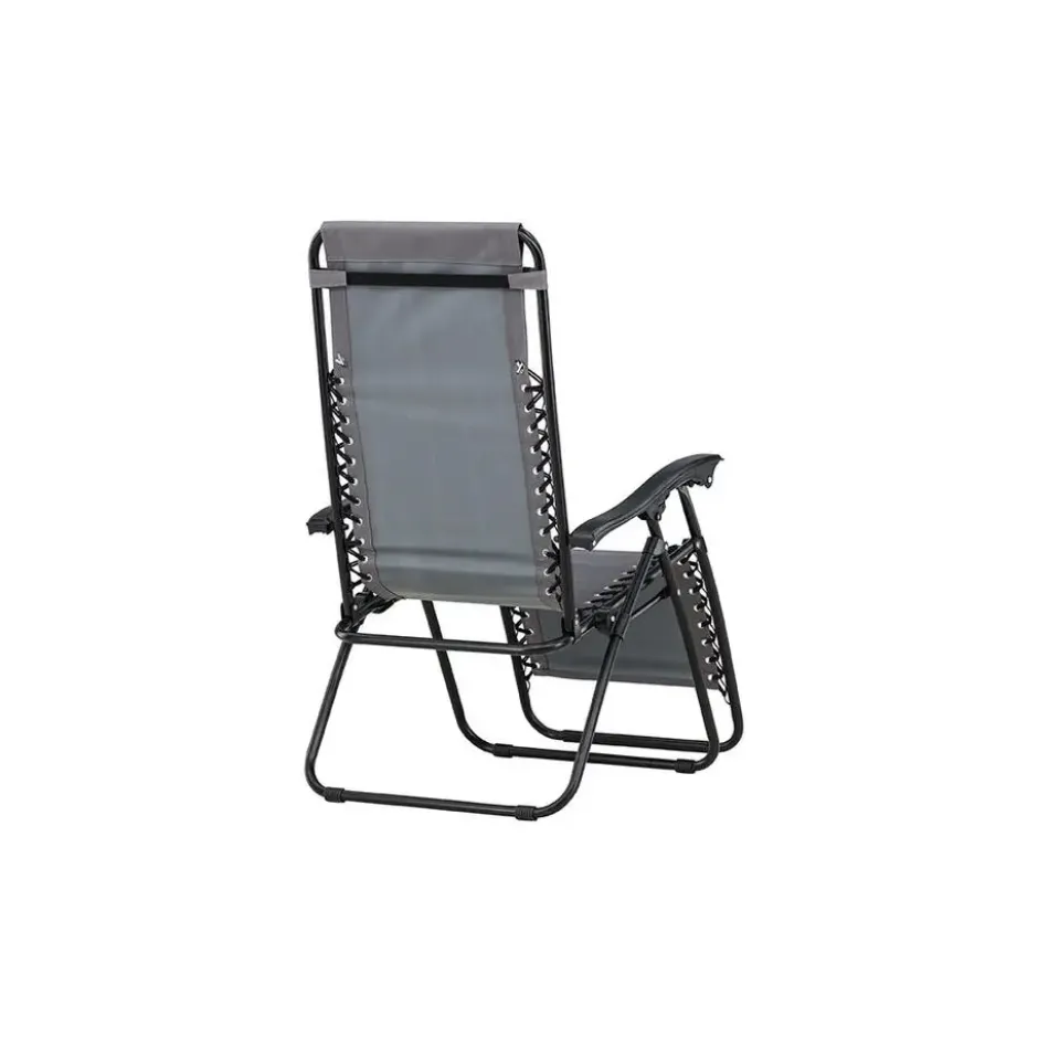 Hioshop Vulcano ligstoel grijs