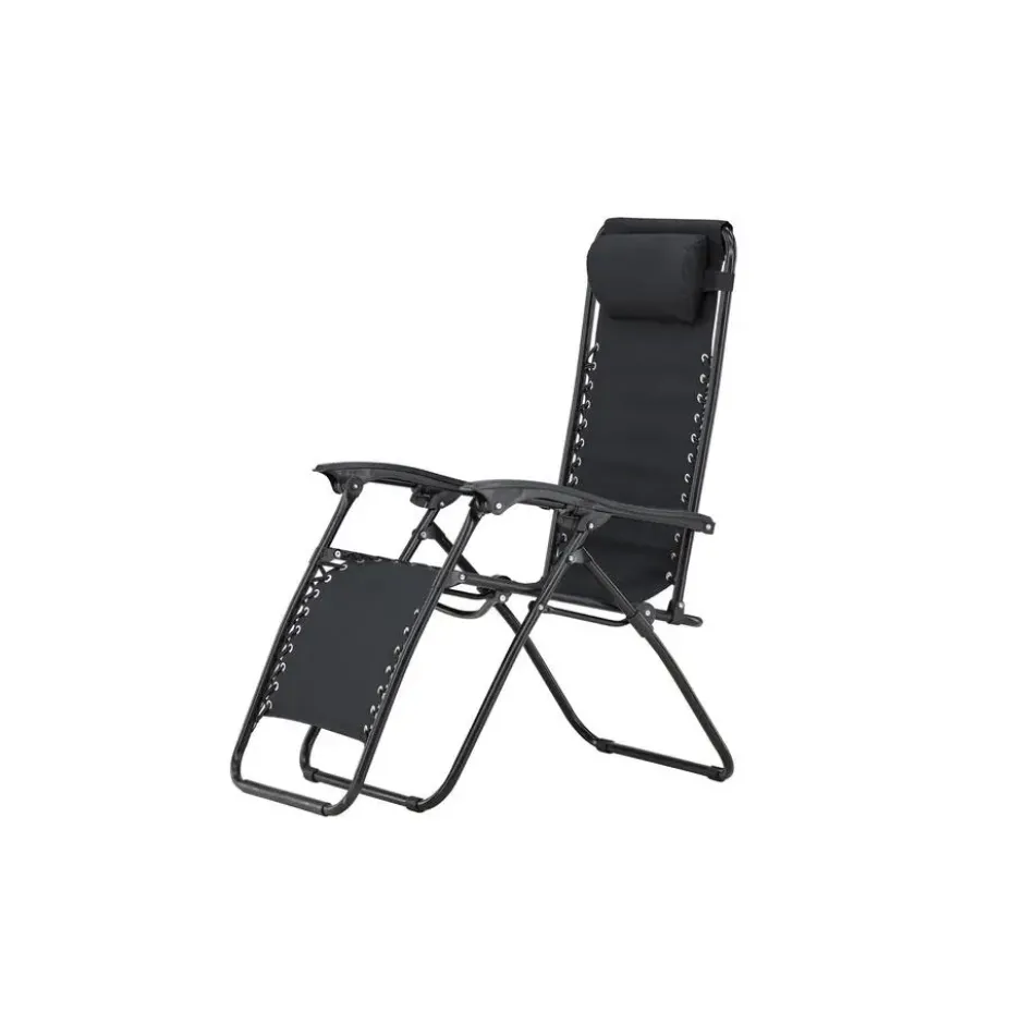 Hioshop Vulcano ligstoel zwart