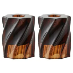 Hioshop Ylva kandelaar set van 2 bruin