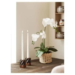 Hioshop Ylva kandelaar set van 2 bruin