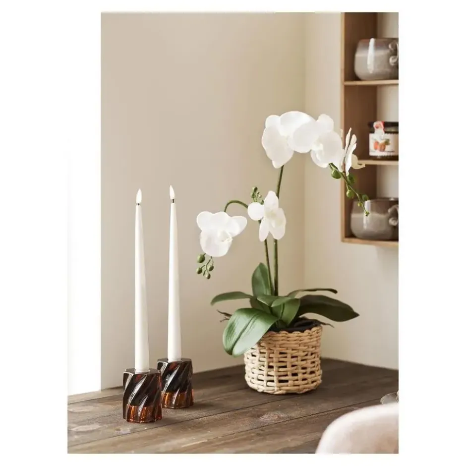 Hioshop Ylva kandelaar set van 2 bruin