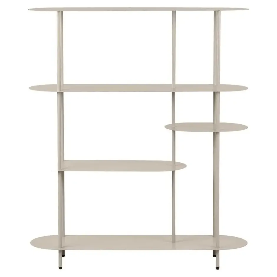 Hioshop Yrsa wandkast 5 planken zandkleur
