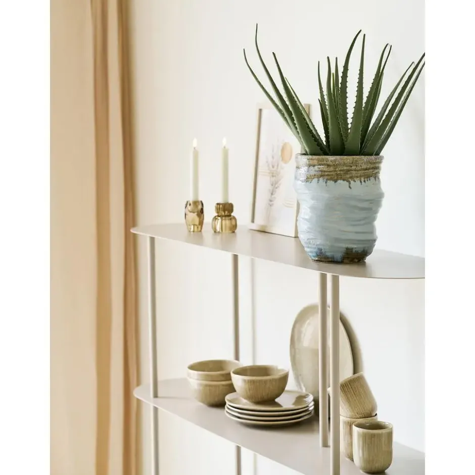 Hioshop Yrsa wandkast 5 planken zandkleur