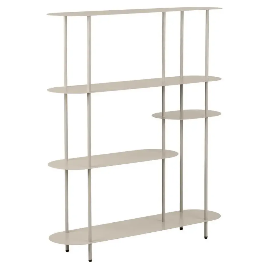 Hioshop Yrsa wandkast 5 planken zandkleur