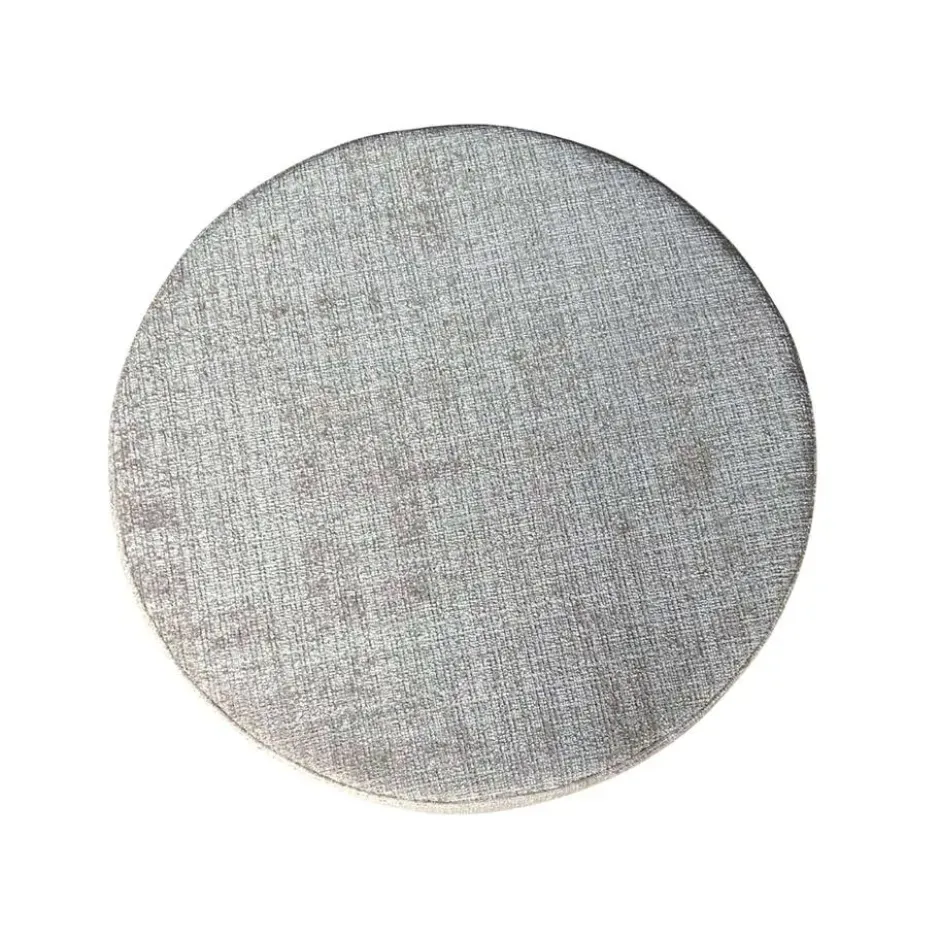 Hocker Rond Beige Stof - 80x80x39cm - Cremona
