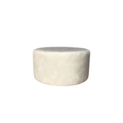 Hocker Rond Crème Stof - 60x60x32cm - Adore