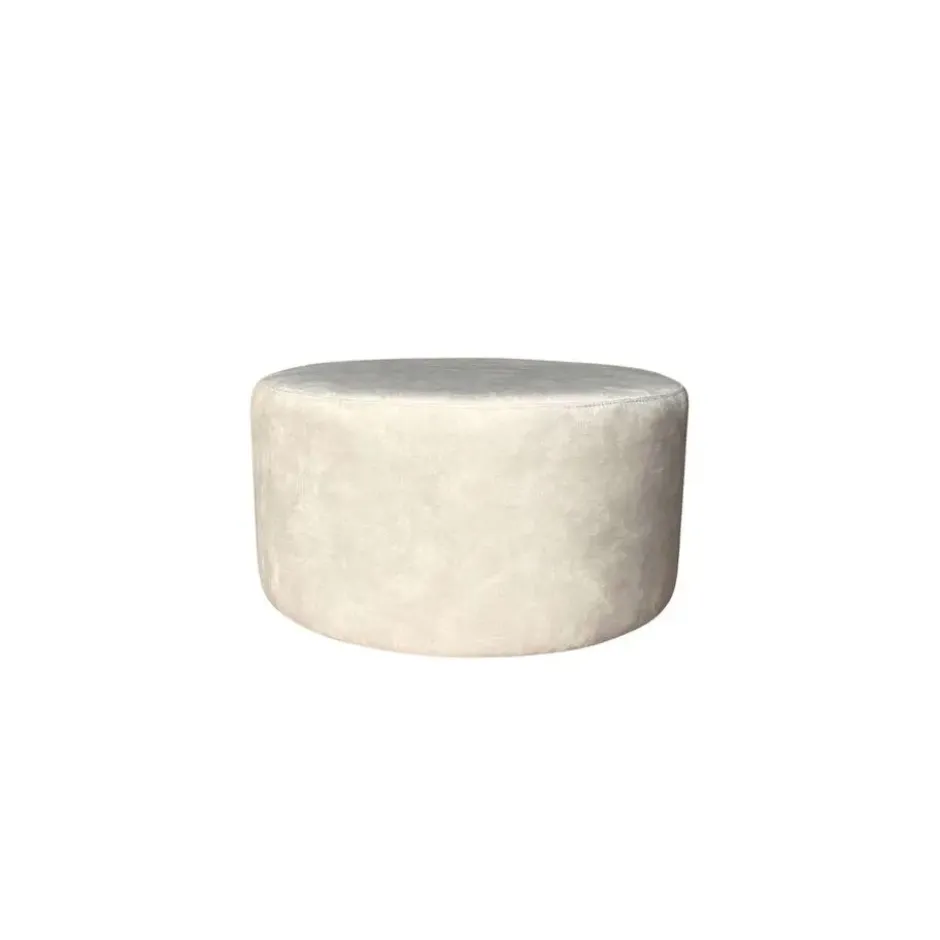 Hocker Rond Crème Stof - 60x60x32cm - Adore