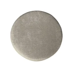 Hocker Rond Taupe Stof - 80x80x39cm - Cremona