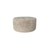Hocker Rond Taupe Stof - 60x60x32cm - Cremona