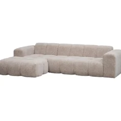 Hoekbank Beau links - panter - beige