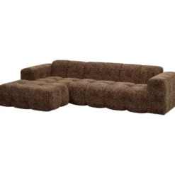 Hoekbank Beau links - panter - bruin