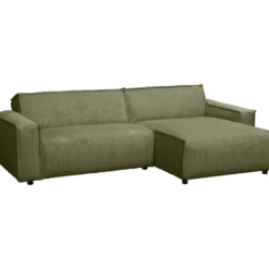 Hoekbank Brooklyn met chaise longue rechts - Soop - groen