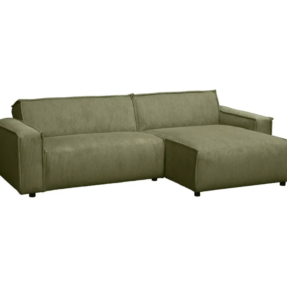 Hoekbank Brooklyn met chaise longue rechts - Soop - groen