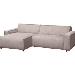 Hoekbank Brooklyn met chaise longue links - Soop - roze