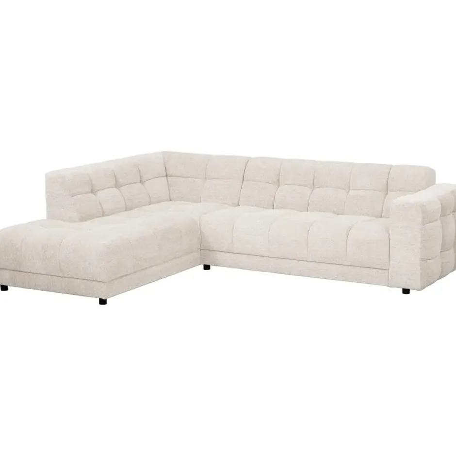 Hoekbank Charlotte met chaise longue links - Raven - beige