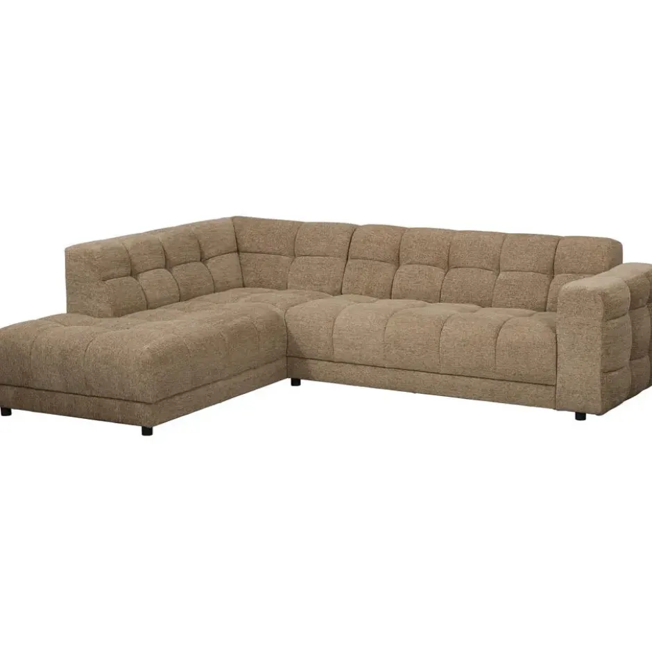 Hoekbank Charlotte met chaise longue links - Raven - taupe
