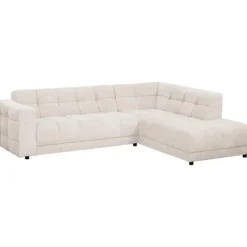 Hoekbank Charlotte met chaise longue rechts - Raven - beige