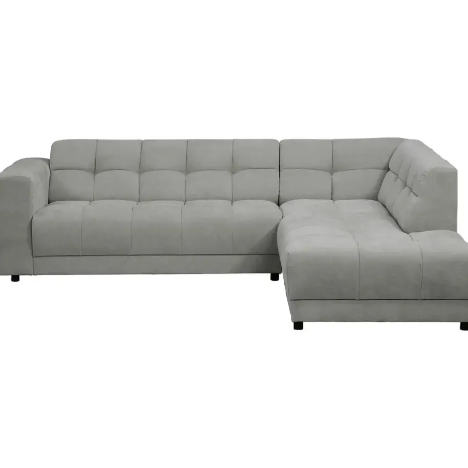 Hoekbank Charlotte met chaise longue rechts - Maloy grijs