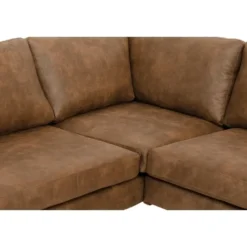 Hoekbank Collin links - cognac