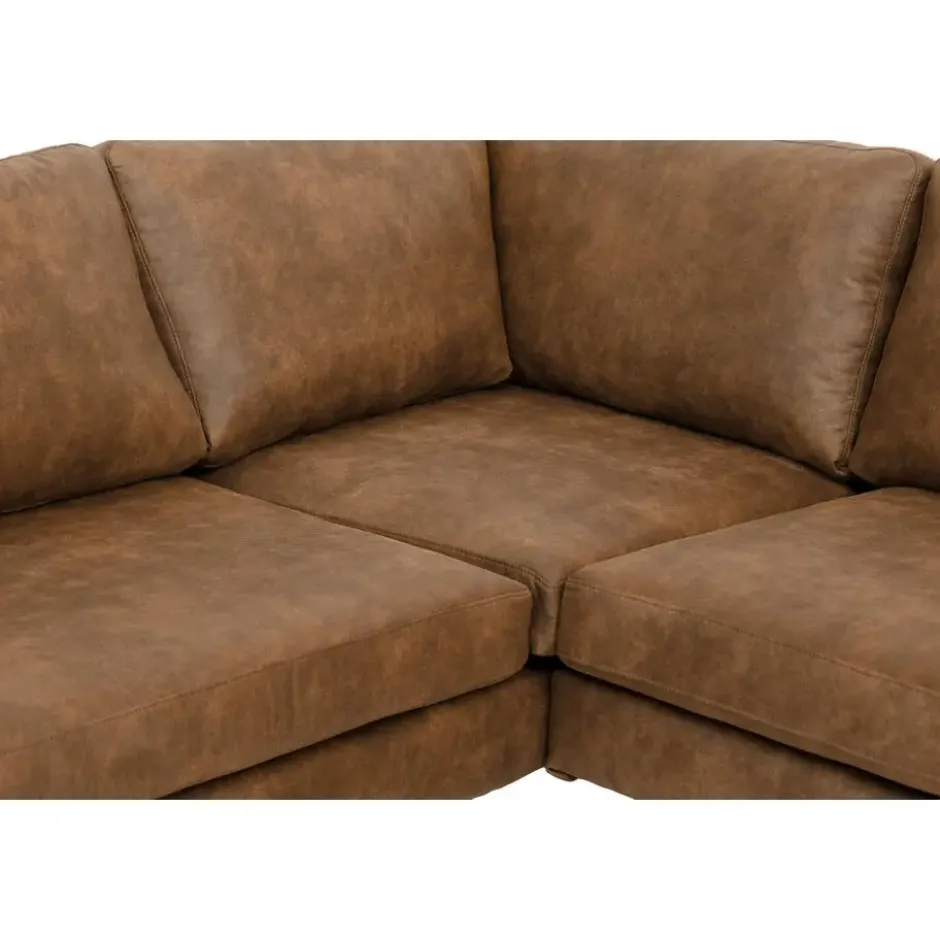 Hoekbank Collin links - cognac