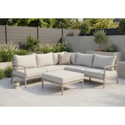 Hoek loungeset Aluminium Zand/Beige Lifestyle Garden Furniture Verano