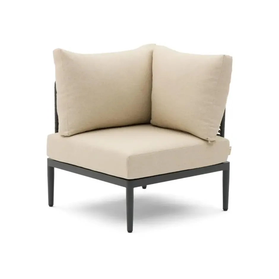 Hoek loungeset 5 personen Aluminium/wicker Grijs Coco Ibiza