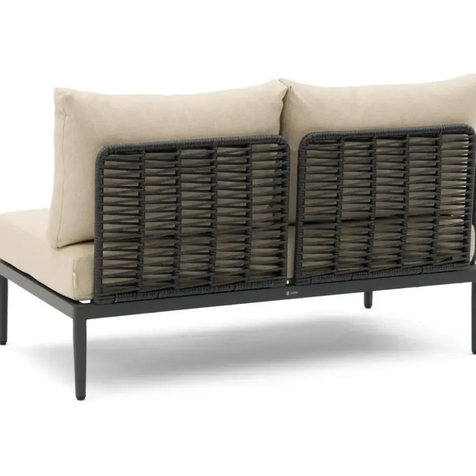 Hoek loungeset 5 personen Aluminium/wicker Grijs Coco Ibiza