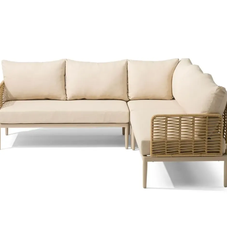 Hoek loungeset 5 personen Wicker/Aluminium/Aluminium/wicker Taupe Coco Ibiza