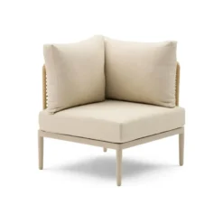 Hoek loungeset 5 personen Wicker/Aluminium/Aluminium/wicker Taupe Coco Ibiza