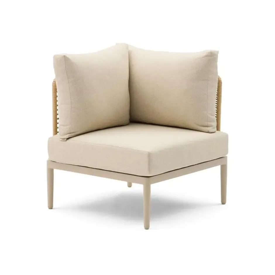 Hoek loungeset 5 personen Wicker/Aluminium/Aluminium/wicker Taupe Coco Ibiza