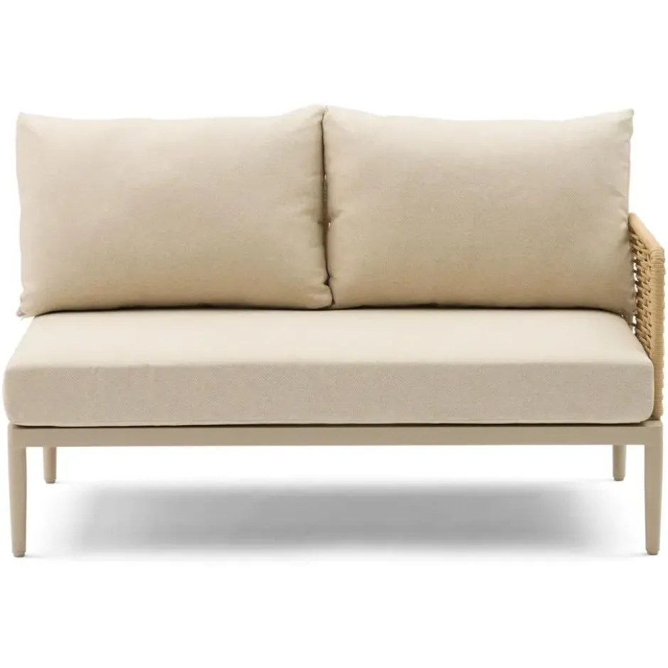 Hoek loungeset 5 personen Wicker/Aluminium/Aluminium/wicker Taupe Coco Ibiza
