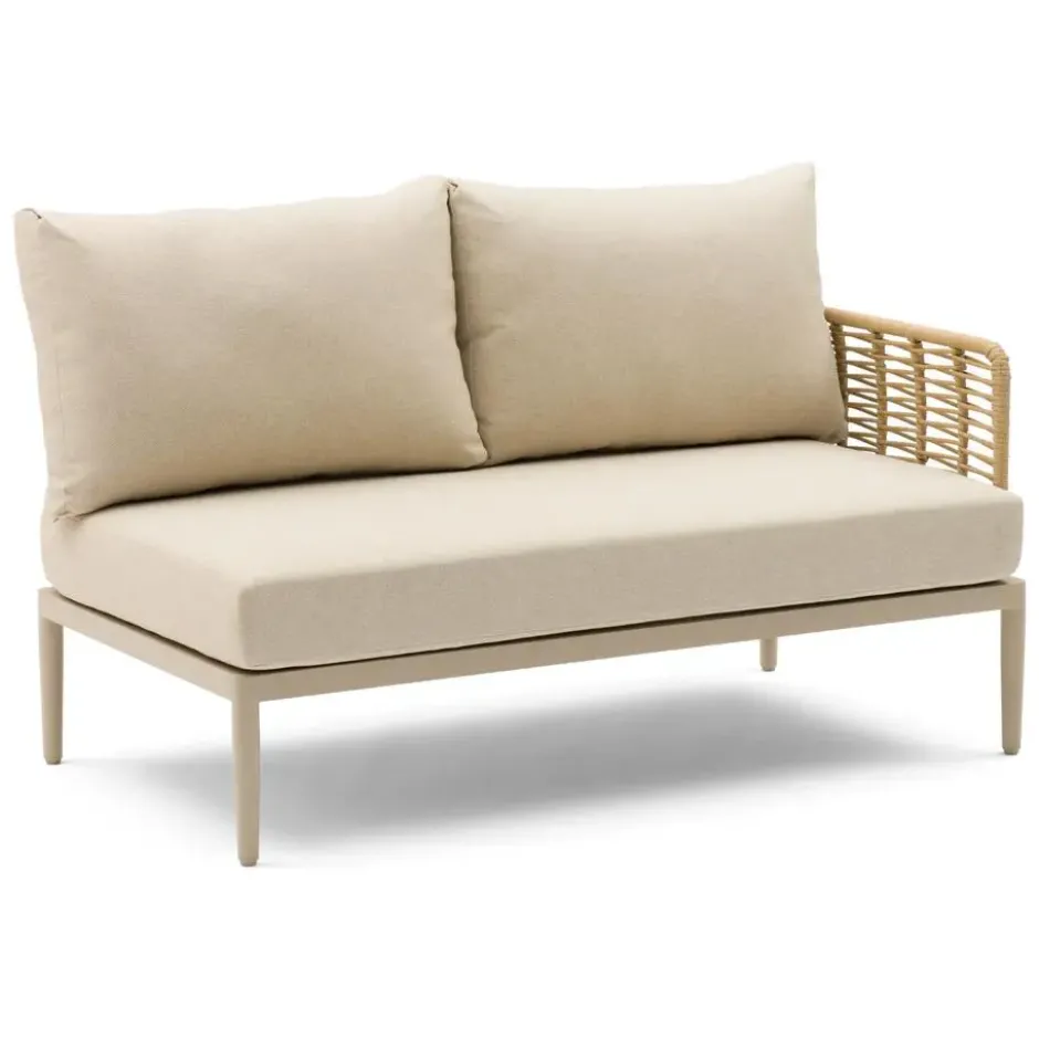 Hoek loungeset 5 personen Wicker/Aluminium/Aluminium/wicker Taupe Coco Ibiza