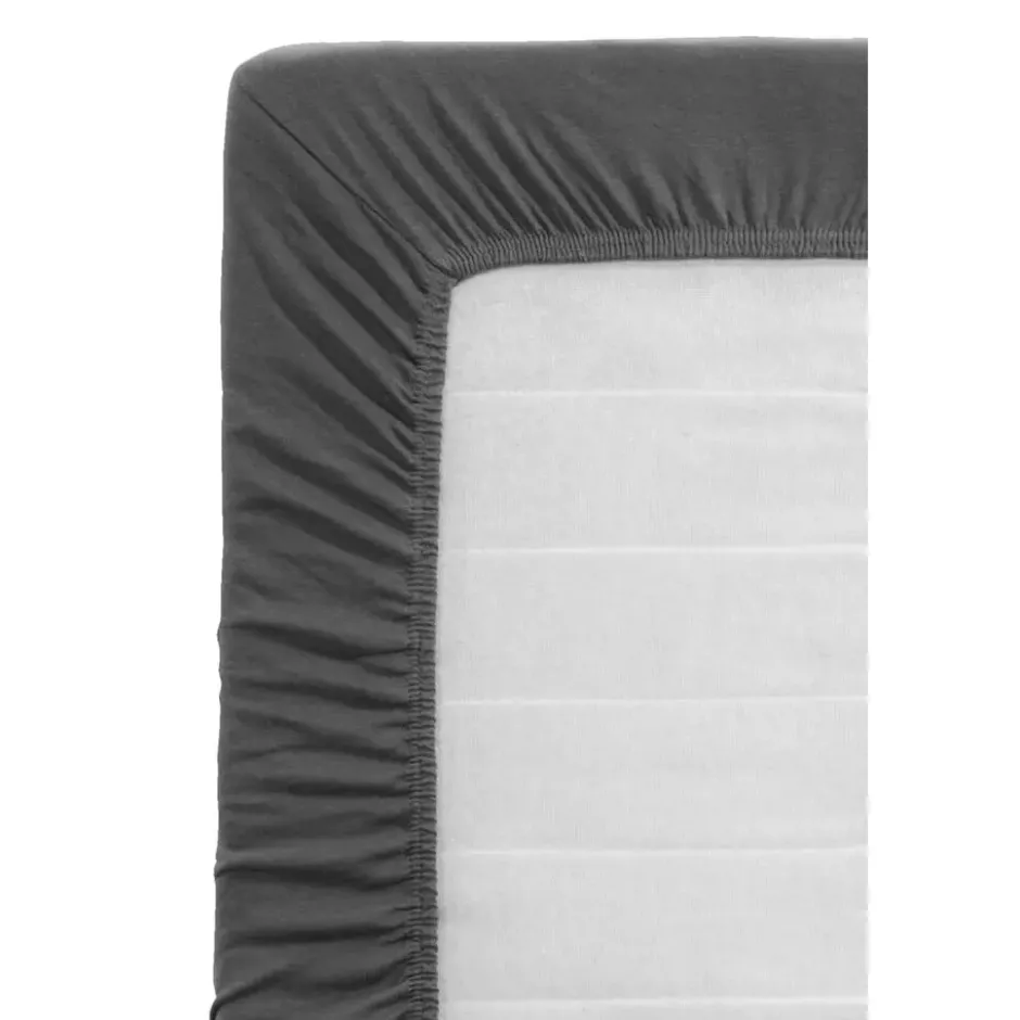 Hoeslaken Jersey - antraciet - 120x200 cm