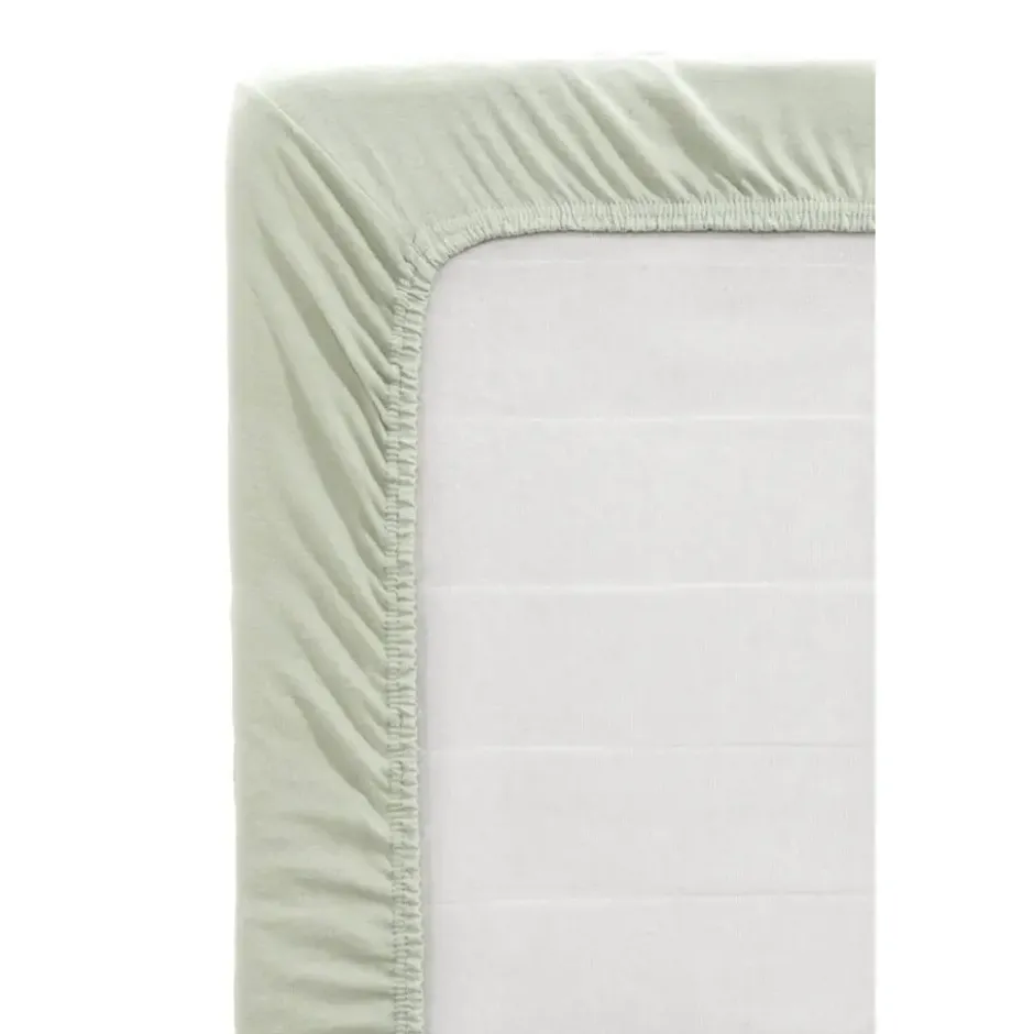 Hoeslaken Jersey - licht groen - 90x200 cm