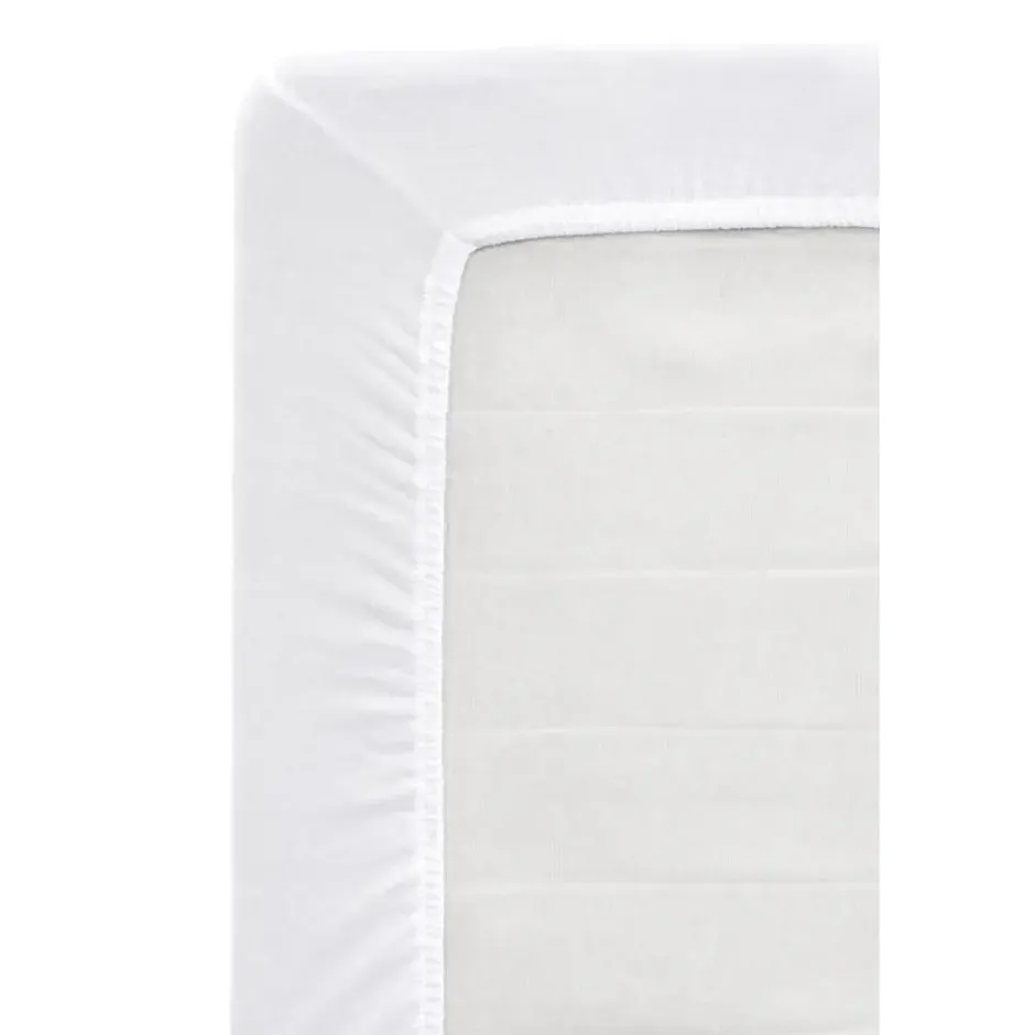 Hoeslaken Jersey - wit - 160 x 200 cm