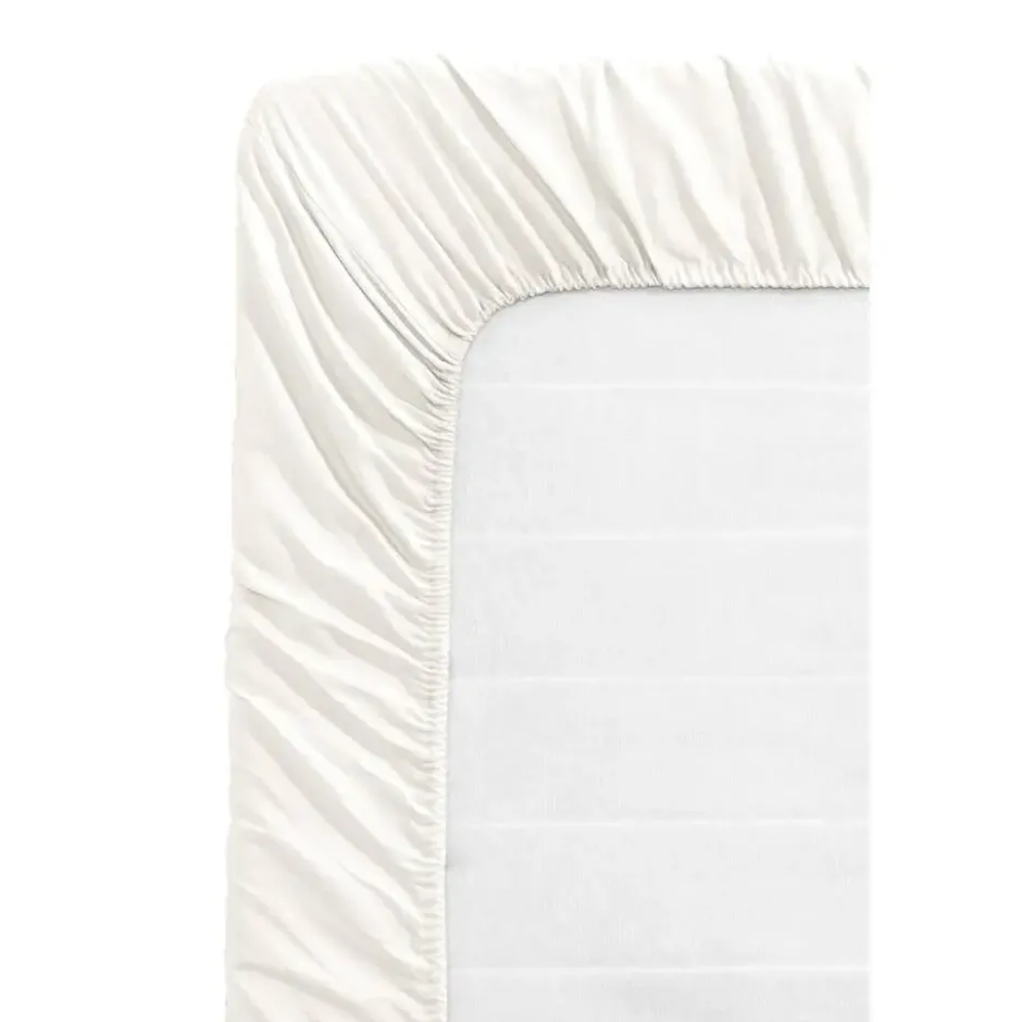 Hoeslaken Katoen - off white - 80x200 cm