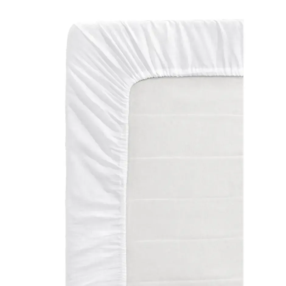 Hoeslaken Katoen - wit - 90x200x22 cm