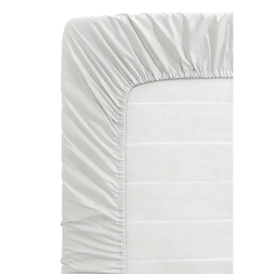 Hoeslaken Percale katoen - lichtgrijs - 90x200 cm