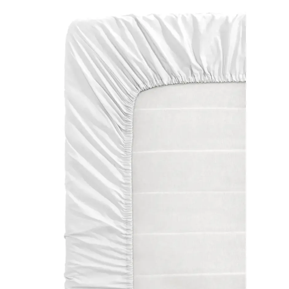 Hoeslaken Percale katoen - wit - 140x200 cm