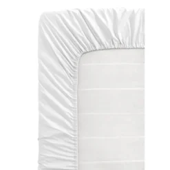 Hoeslaken Percale katoen - wit - 180x220 cm