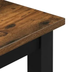 Hoge bartafel: 120 x 125 cm - Vintage bruin zwart