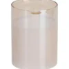 Home and Styling LED kaars - in glas - warm wit - D7,5 x H10 cm