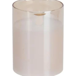 Home and Styling LED kaars - in glas - warm wit - D7,5 x H10 cm