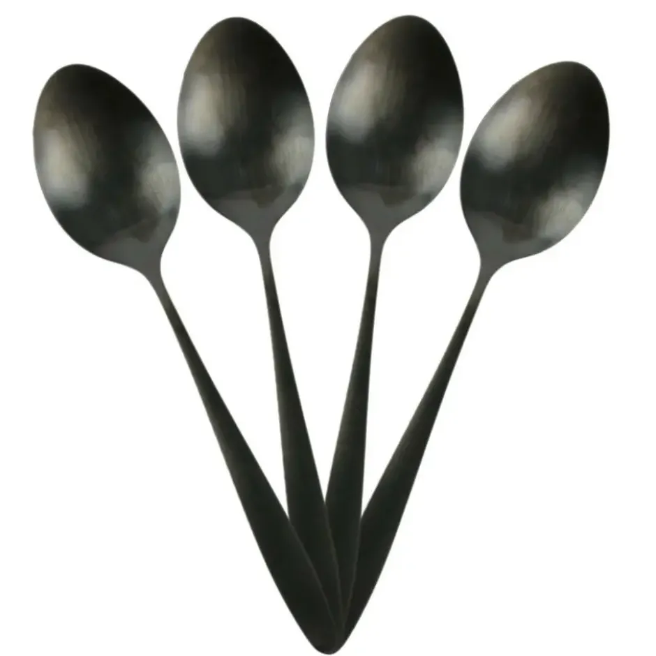 Home Deco Factory Bestekset - 16 delig - zwart - RVS - 4 personen