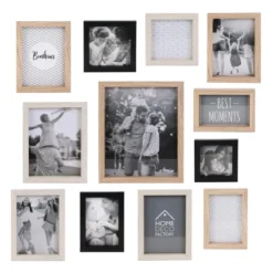 Home deco factory collage fotolijst - 12 fotos- hout - decoratie