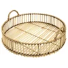 Home Deco Factory dienblad van bamboe - Rond - 40 x 6 cm